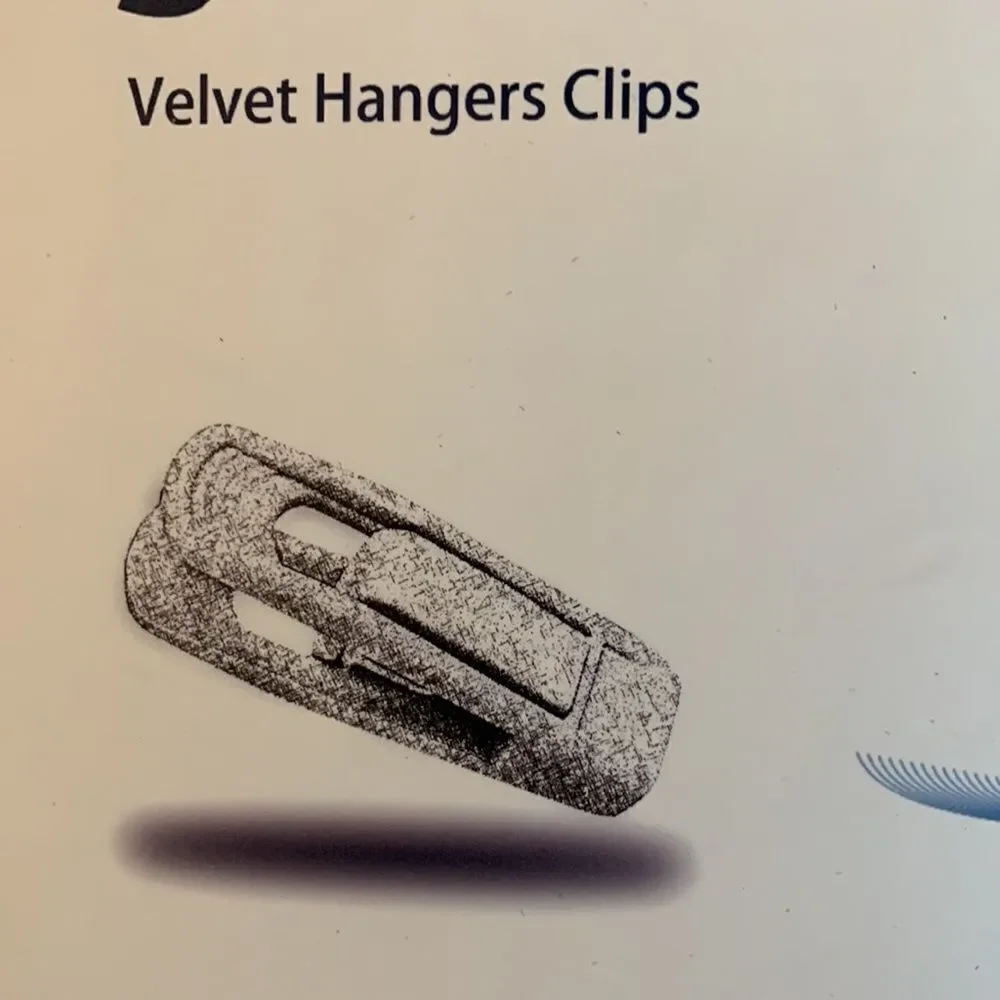 20 piece X2 (total 40 pc) velvet hanger clips.
